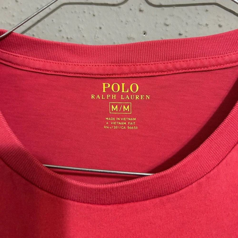 Polo by Ralph Lauren Men's Vibrant Red Tee. Size medium (Read description)
